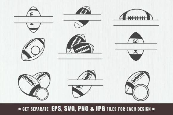 American Football Outline Monogram SVG: A Versatile Graphic for Crafts & Content Publishing