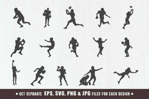 American Football Players SVG: A Dynamic Graphic for Local Business Branding