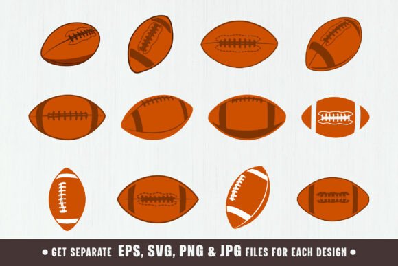 American Football Vector Illustration for Crafts & Graphics Projects
