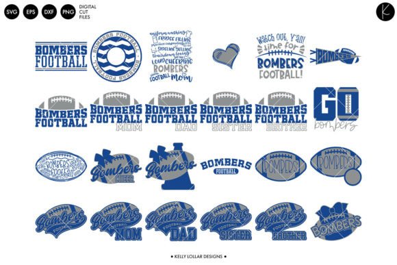 Bombers Football Bundle: Graphics for Crafts & Branding