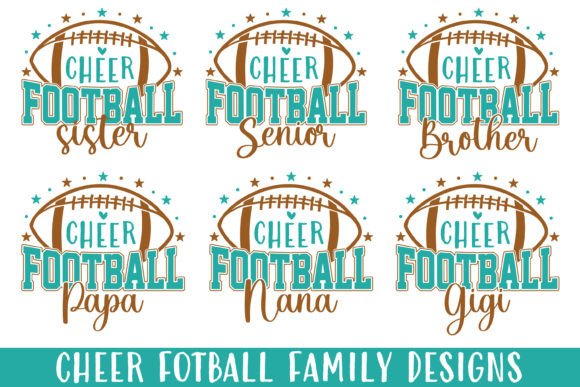 Cheer Football Player Family SVG: Graphics for Crafts