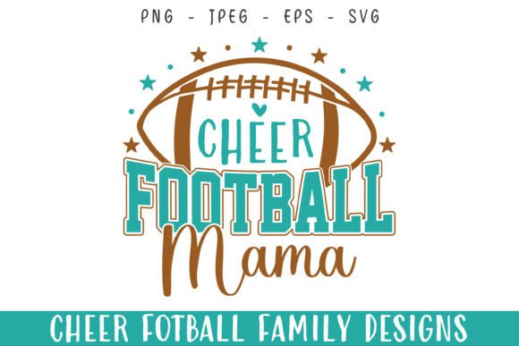 Cheer Football Player Mama Love SVG: Graphics for Crafts