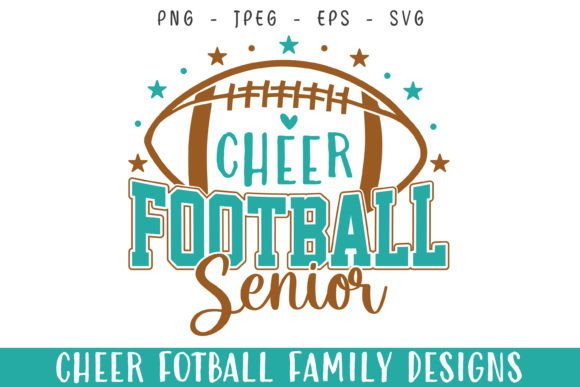 Cheer Football Player Senior Love SVG: Graphics & Crafts
