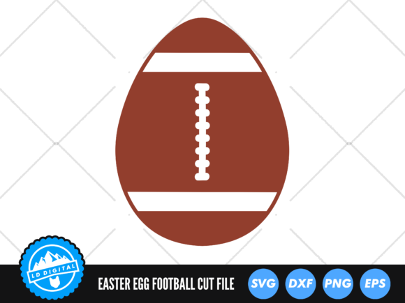 Easter Egg Football SVG Graphics for Crafts & Cricut Projects