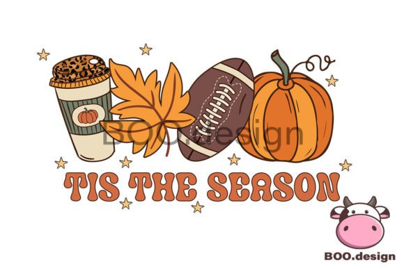 Festive Graphics for Fall Branding: Tis the Season Png, Football Png, Fall