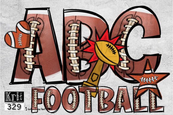 Football Alphabet PNG Design for Graphics and Crafts