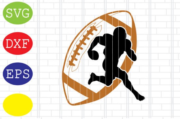 Football American Player SVG Files for Crafts & Graphics Sellers