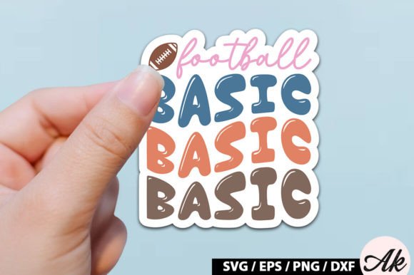 Football Basic Retro Stickers: Graphics for Crafts
