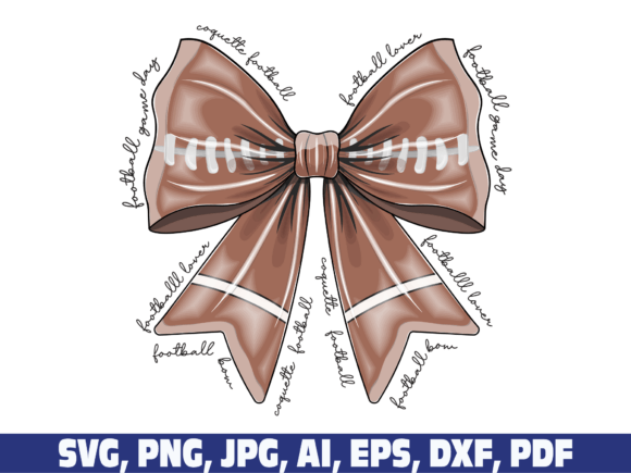 Football Game Day Coquette Bow SVG PNG: A Crafts & Graphics Designer’s Take on Brand Use