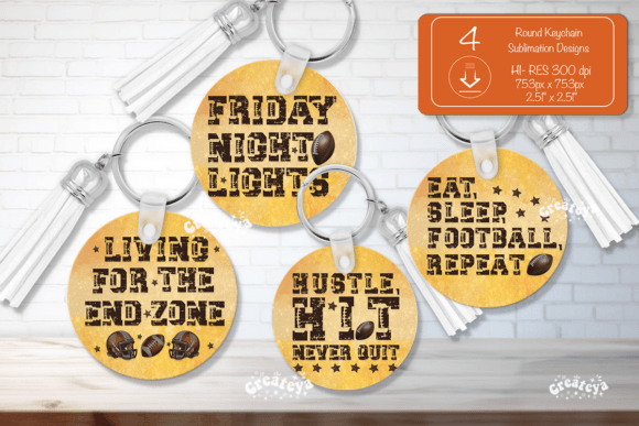 Football Round Keychain Sport Quote PNG: A Versatile Graphic for Crafts & Marketing