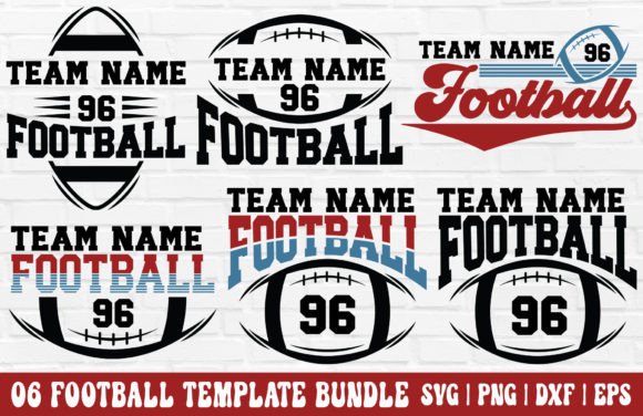 Football Team Template Bundle: Graphics for Crafts