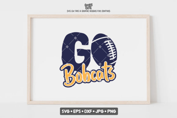 Go Bobcats Football: A Versatile Graphic for Local Business Branding and Packaging