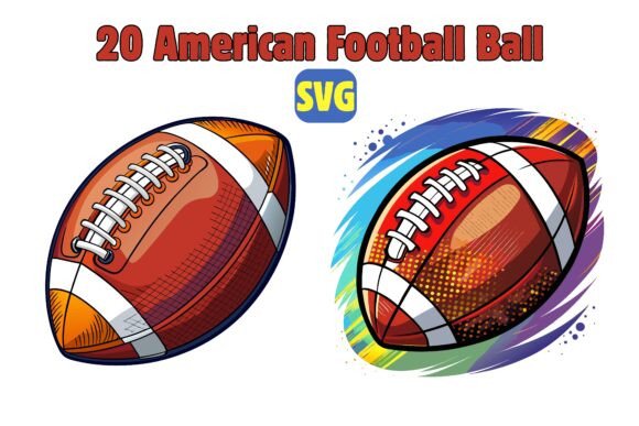 Gridiron Glory 20 Football Ball SVGs for Crafts & Graphics