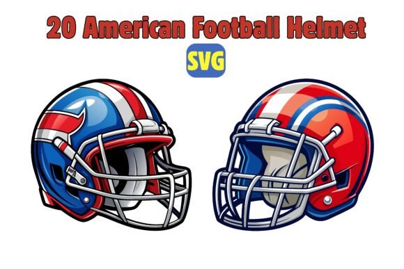Gridiron Helmets 20 Football Helmet SVG: Bold Graphics for Crafts & Content Publishing
